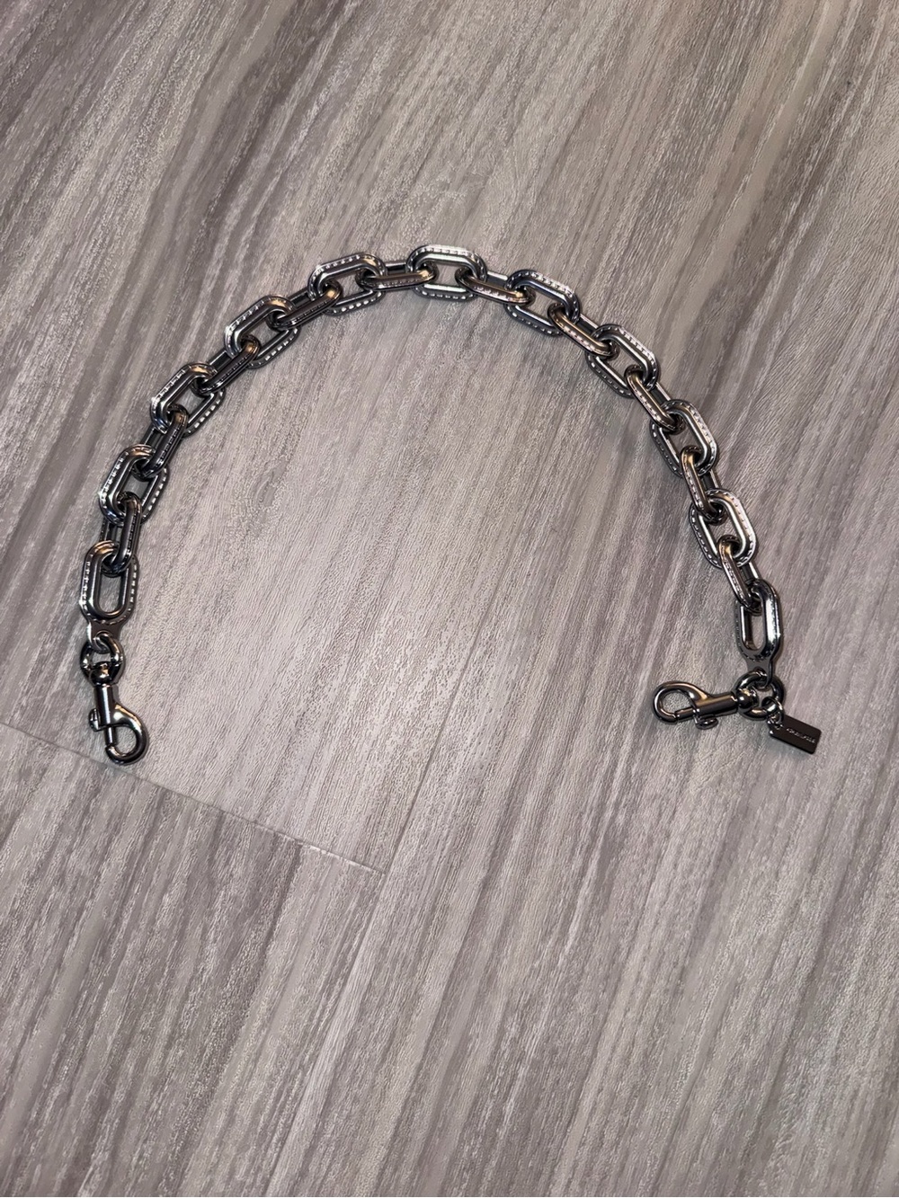 Coach Gunmetal Chain Key & Card Holder Strap